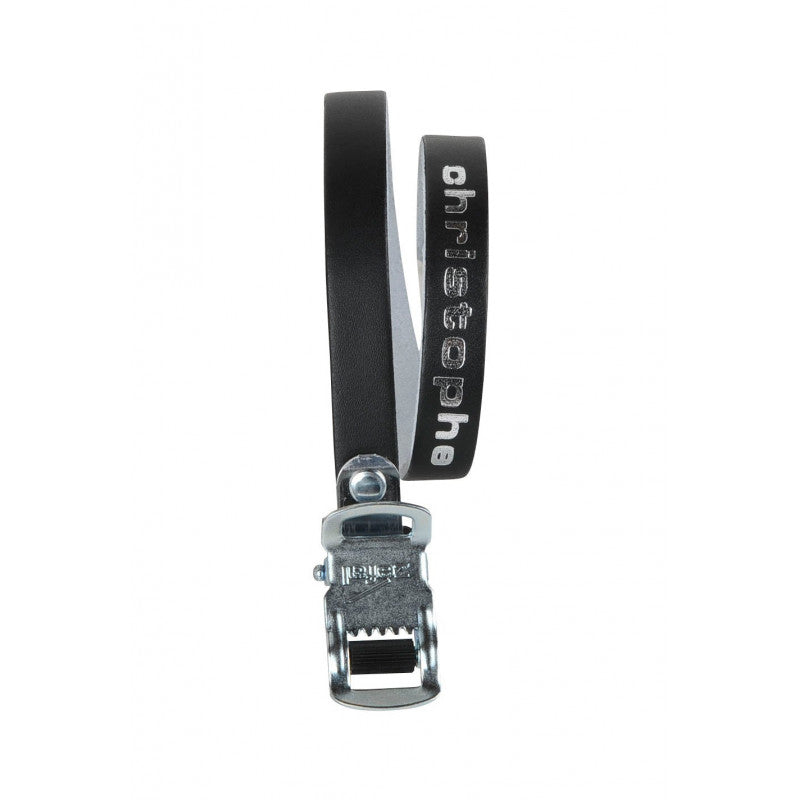 CHRISTOPHE LEATHER TOE-STRAPS - BLACK