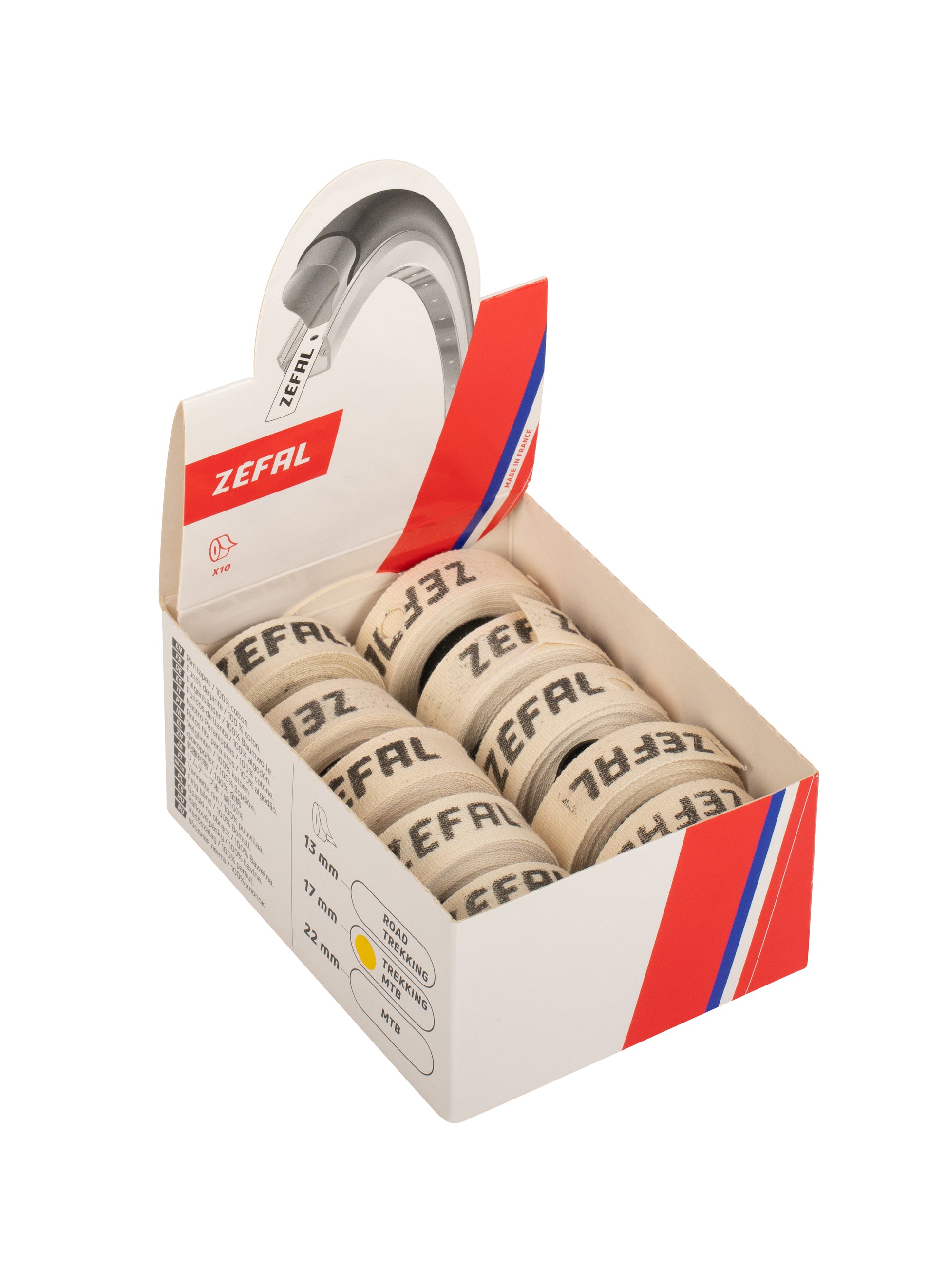 COTTON RIM TAPES 17MM WIDTH - 10 PC DISPLAY